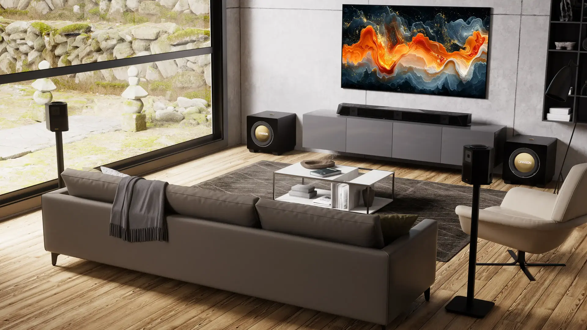 image showing dragon dual 12 system in a living room