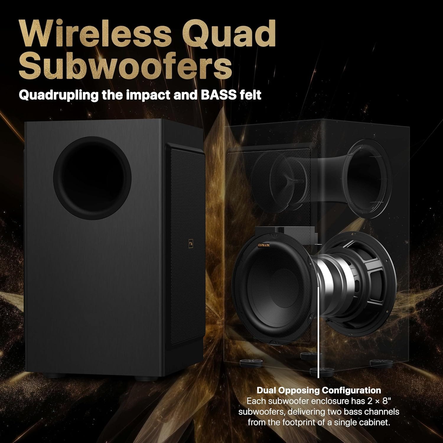 dragon dual 8 subwoofer component