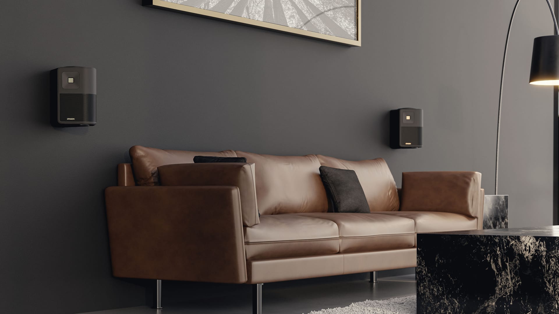 Image showing wall mount for dragon surround speakers